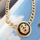 Fashion necklace with gold chain lion pendant