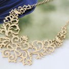 Fashion necklace with gold stencil