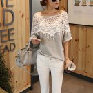 Gray vest with lace