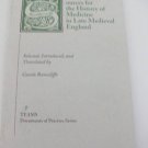 Sources for History of Medicine Late Medieval England