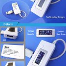 LCD Display USB Power Charger Data Transmit Current Voltage Tester + Capacity Tester - White