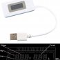 LCD Display USB Power Charger Data Transmit Current Voltage Tester + Capacity Tester - White