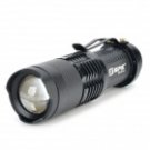 SIPIK SK68 120-Lumen Convex Lens LED Flashlight w/ Cree Q3-WC - Black (1*AA/1*14500)