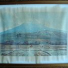 Basar (Indonesia). Landscape of South Bandung. Original Signed Watercolor