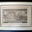 King of England Richard II with Isabella. Historical Pictures. Old Engraving