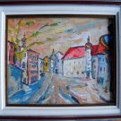 Immenstadt Palace by Paul Werner (1904-1985, Germany). Oil on  Whatman