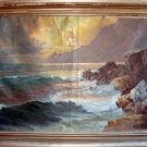 Large Original Signed by Joseph Contini (1827-1892). Oil on Canvas. Europe Art
