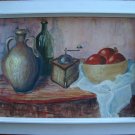 For Rachel with Love. Vintage Original Oil on Cardboard Signed Olga. Hungary