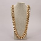 Celebrity cuban franco Miami chain twisted ICED OUT gold plated 39" mens necklace 25MM width