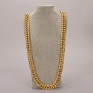 Celebrity cuban franco Miami chain twisted ICED OUT gold plated 36" mens necklace 20MM width