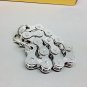 Celebrity 8.6" Hip Hop Silver alloy gear cuffed motorcyle biker bangle bracelet