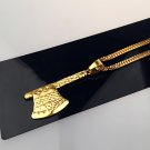 Celebrities Axe chain streetwear bling choker hip hop gold plated 27 inches  pendant necklace