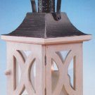 Wood Candle Lantern Antique White