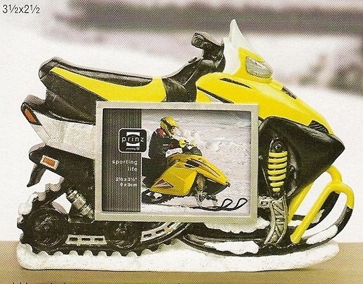 Snow Runners (snowmobile) Picture Frame 3.5 x 2.5 YELLOW
