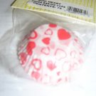 Baking Cups White Paper with Red Hearts Mini Muffin  Size 75/pkg