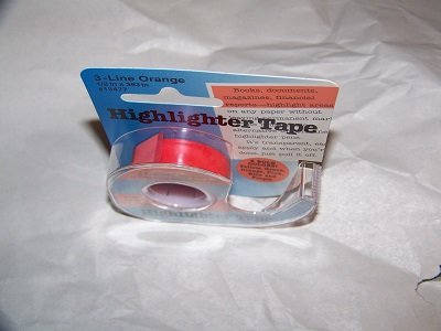Lee Highlighter Tape 3 Line Coverage  ORANGE 1/2"   (13477)