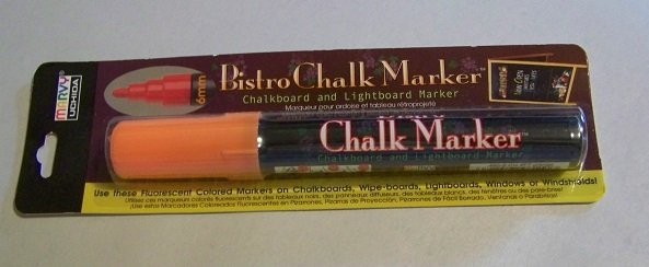 Marvy Bistro Chalkboard and Lightboard Marker Fluorescent Orange 6mm tip