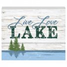 Lakeside Theme Wood Plaque  "Live Love LAKE"  (4606-5101)