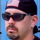Black Cotton Headwrap with Embroided US Flag (11807)