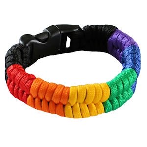 Rainbow Gay Pride Colors Paracord Bracelet