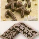 Silicone Easy Chocolate Mold Gingerbread Man and Candy Cane Shape (40008)