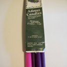 Advent Candles Set (4 Taper Candles = 1 Pink, 3 Purple