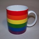 Rainbow Gay Pride Flag Full Wrap on White Ceramic Mug  (mu54)