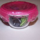 Luminarc Baby Pure Box Round with Pink Lid, 6.75 oz capacity (123247)