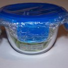 Luminarc Baby Pure Box Round with BLUE Lid, 6.75 oz capacity (123246)