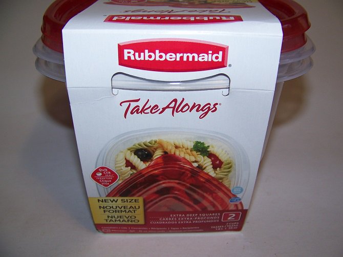 Rubbermaid TakeAlongs Extra Deep Square Food Containers 56 oz. 1.6L 2pk.