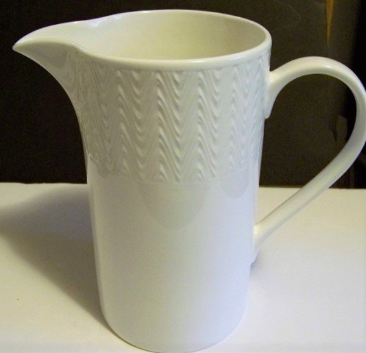 Lenox Ridge Street Pitcher, White
