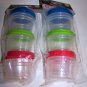True Living Pack of 8 Plastic Storage / Snack Containers 2.8 oz capacity LOT OF 2pks