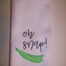 Kitchen Towel  Waffle Weave 16 x 24 "Oh Snap"