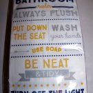 Guest Napkins (Paper Guest Towels) 3-ply  Bathroom Rules (36ct pkg)