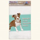 Kitchen Towel Pit Bull "Rescued is my favorite breed"  22 x 32 in.