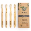 Natural Bamboo Handle Toothbrush for Children    Pack of 4