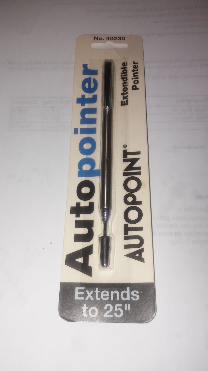 AutopointÂ­ Extendible Pointer Chrome Extends to 25 in. With Pocket Clip