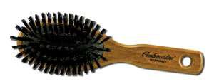 Ambassador Hairbrush  Pure Natural Bristle Wood Small Oval  Pneumatic 5113