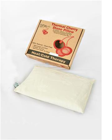 Cherry Stone Thermal Pillow  Organic Fabric