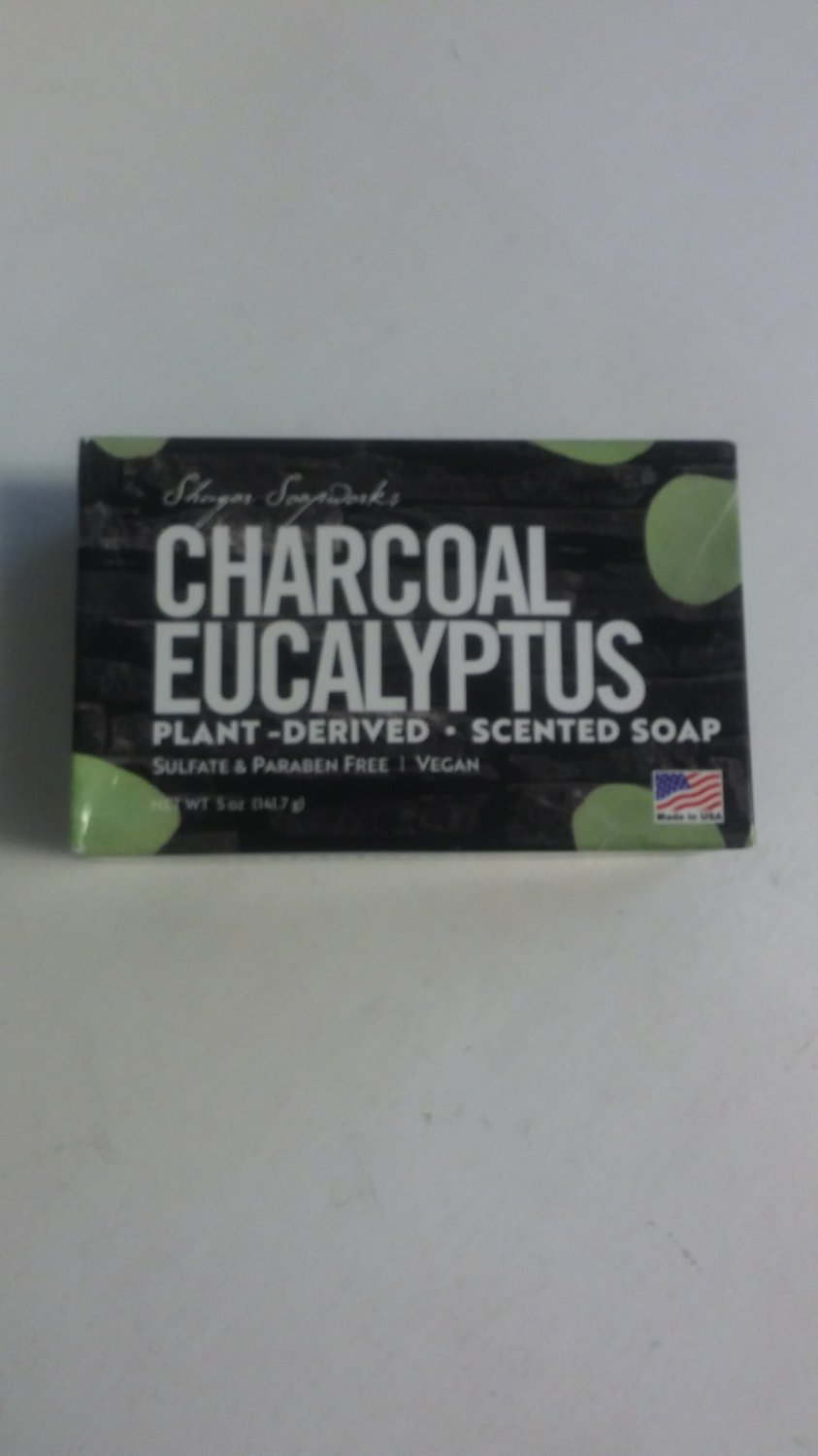 Charcoal Eucalyptus Scented Soap Plant Derived 5oz Bar
