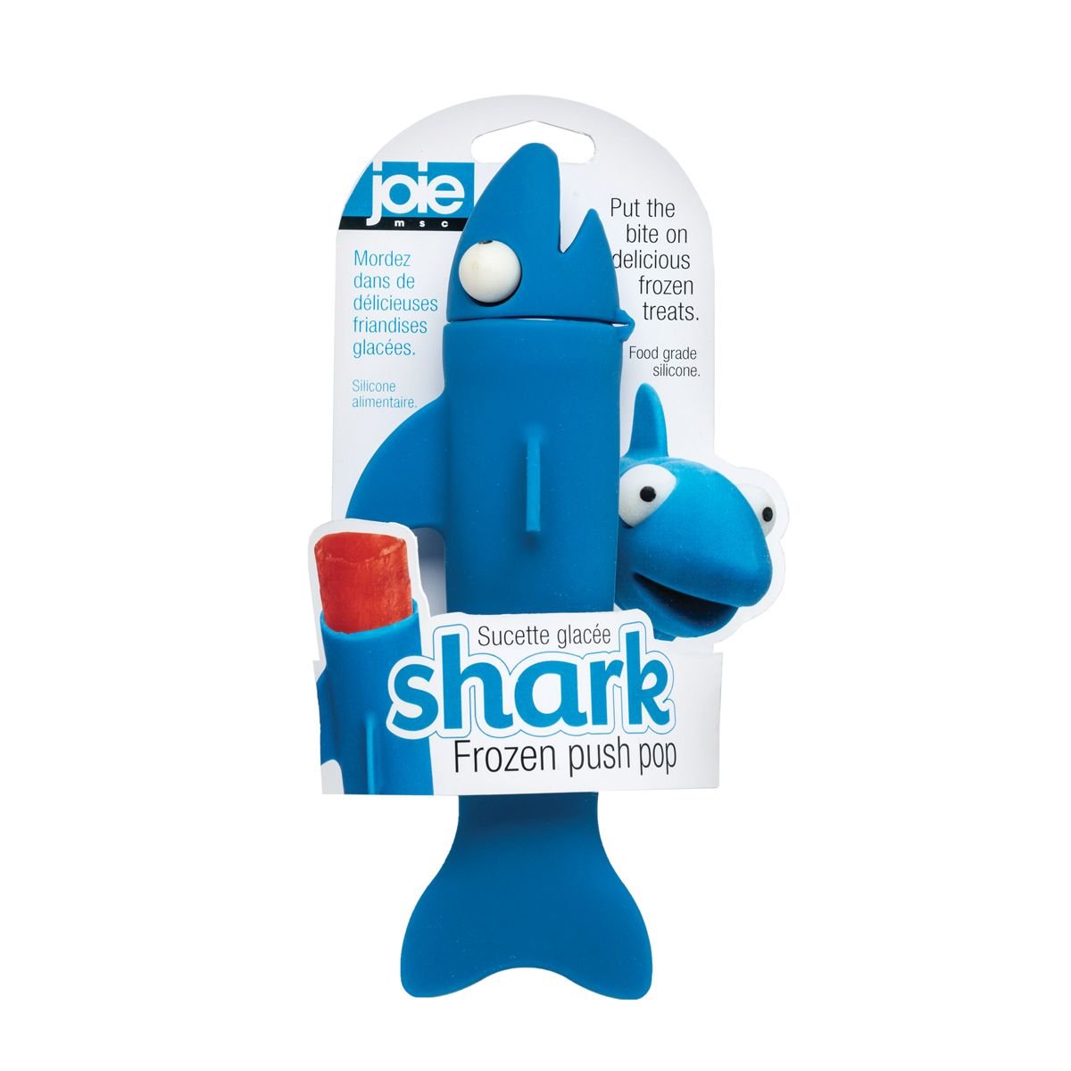 Joie Shark Frozen Push Pop Maker, Non-Stick Silicone, Flexible and Reusable