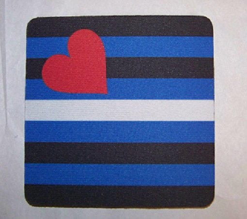 Gay Leather Pride Flag Foam Coaster