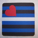 Gay Leather Pride Flag Foam Coaster
