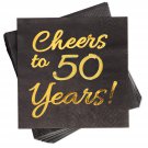 Beverage Cocktail Napkins Cheers to 50 Years! 50ct. Beverage Cocktail Napkins Cheers to 50 Years! 50ct.