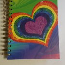 Rainbow Heart Notebook Journal Spiral Bound Hardcover  120 sheets (240pgs)
