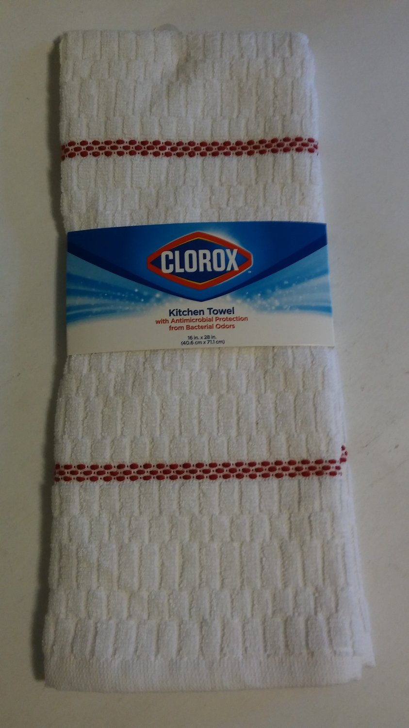 Clorox  Antimicrobial Kitchen Towel with Red Stripe