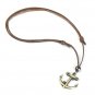 Anchor Necklace on Suede Leather Cord