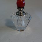 Crystal Perfume Bottle Large with Red Top Crystal Perfume Bottle Large with Red Top