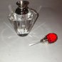 Crystal Perfume Bottle Large with Red Top