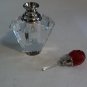 Crystal Perfume Bottle Large with Red Top